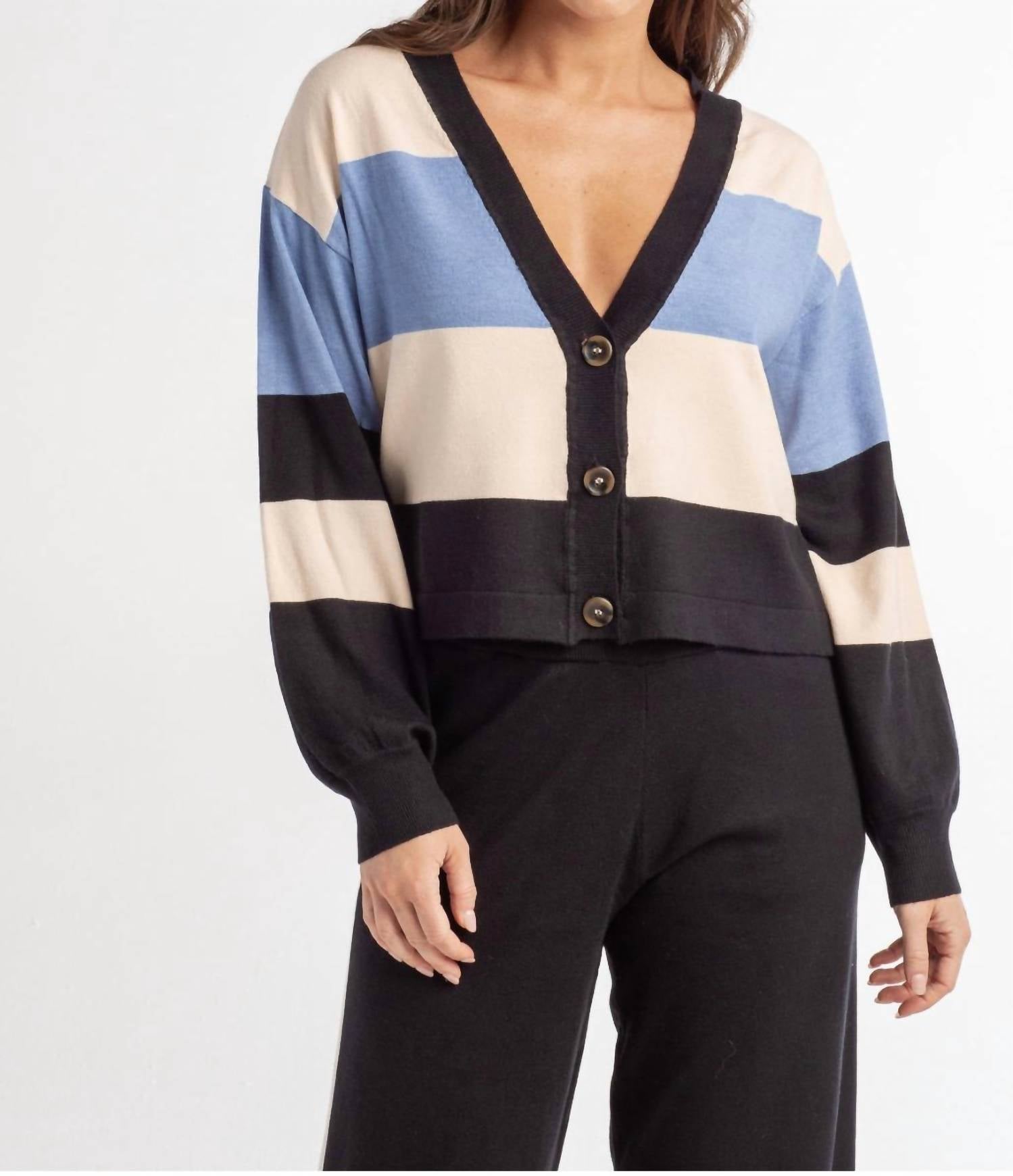 Red Haute - V Neck Cardigan Sweater