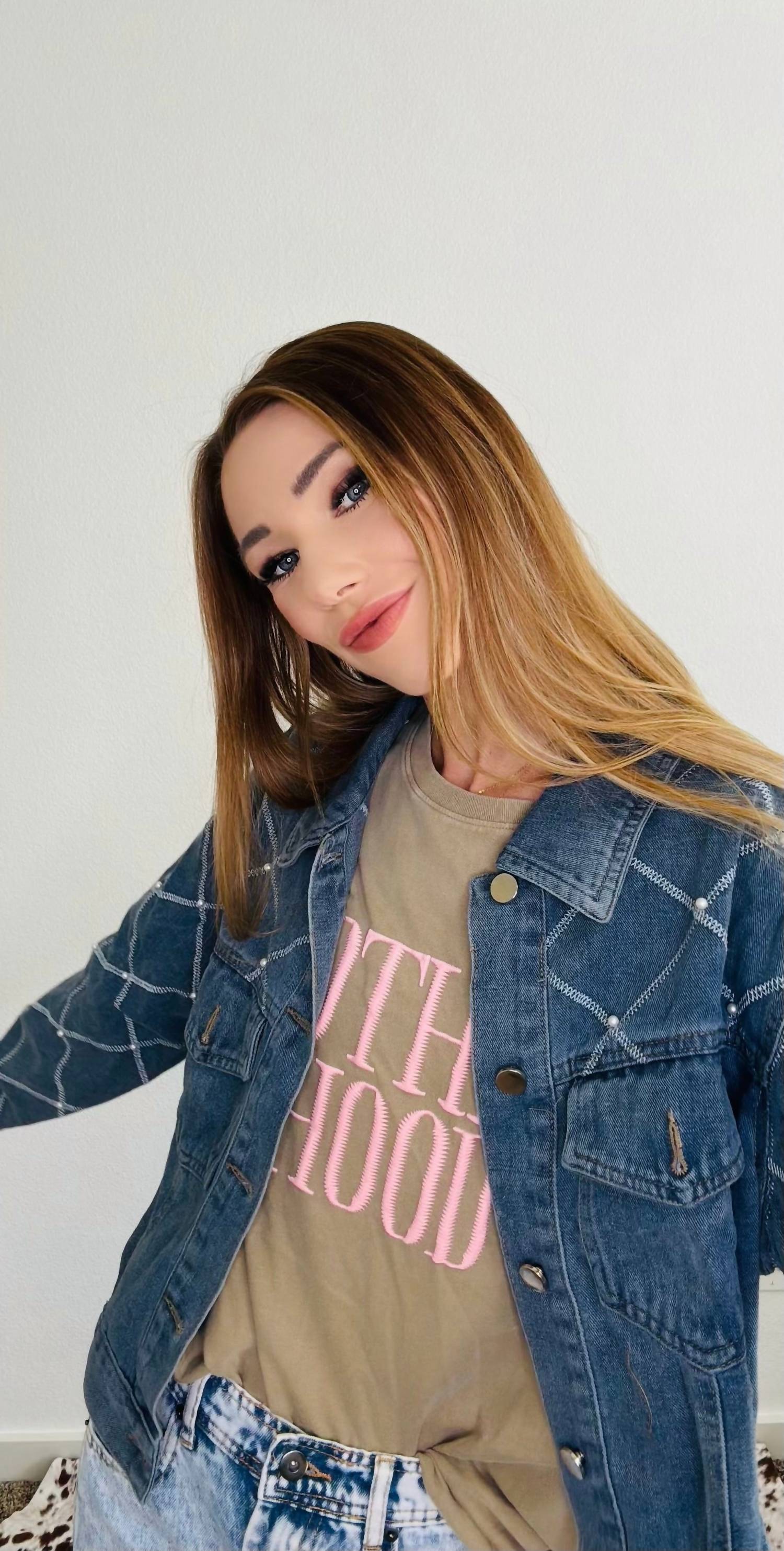 Miss Sparkling - Denim Pearl Jacket