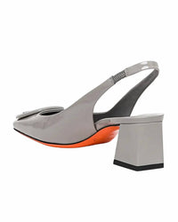 Santoni - Women's Patent Leather Slingback Mid-heel