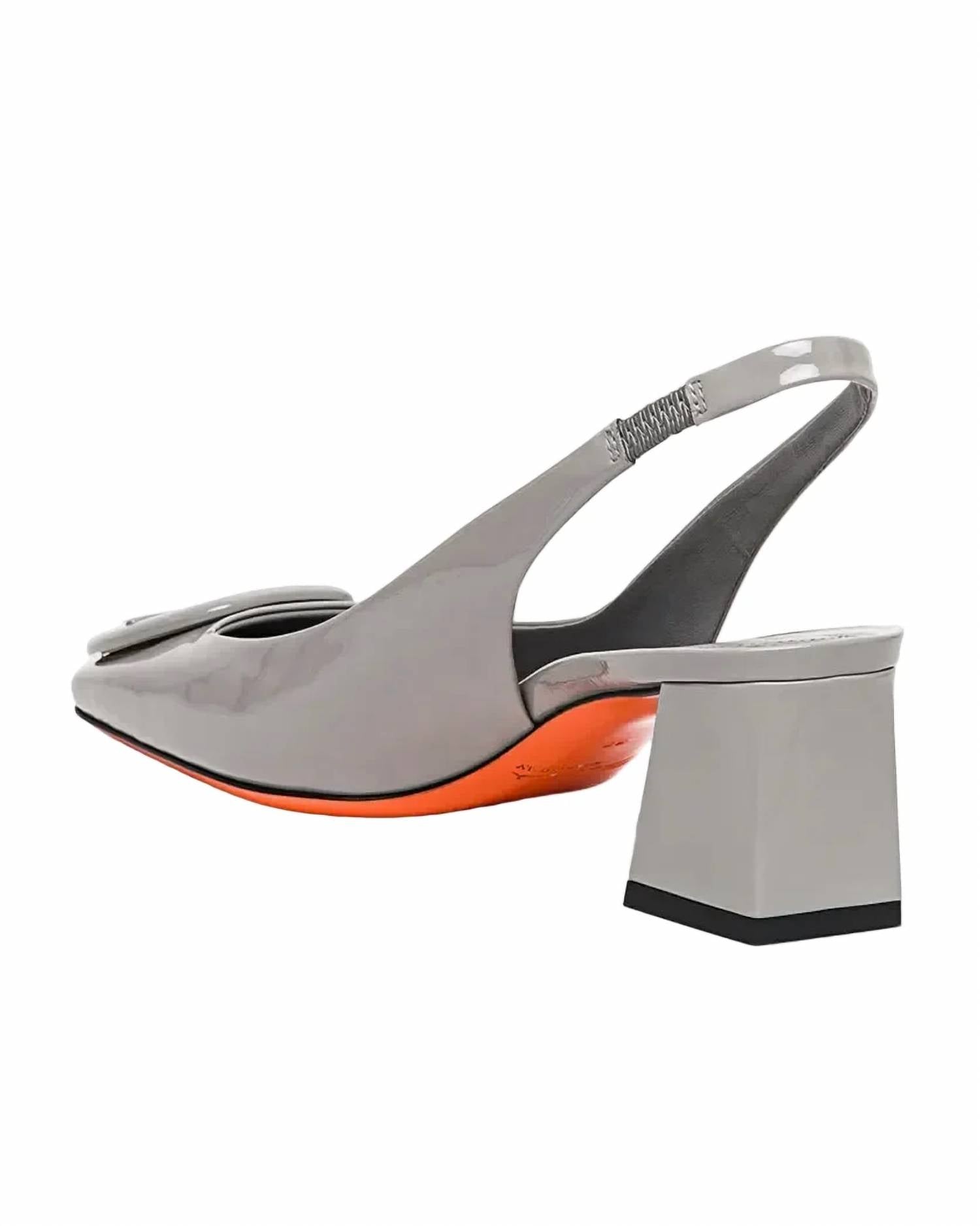 Santoni - Women's Patent Leather Slingback Mid-heel