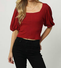 DEAR JOHN DENIM Yolanda Top in red - women's t-shirt
