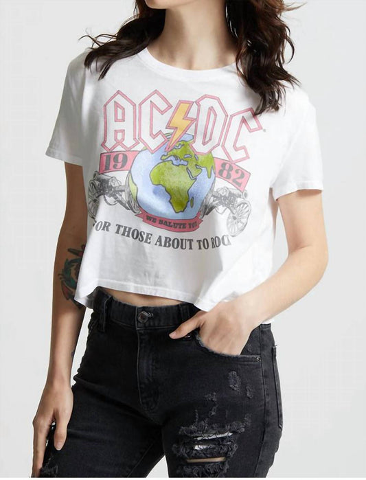 AC/DC 1981 We Salute You Crop Tee