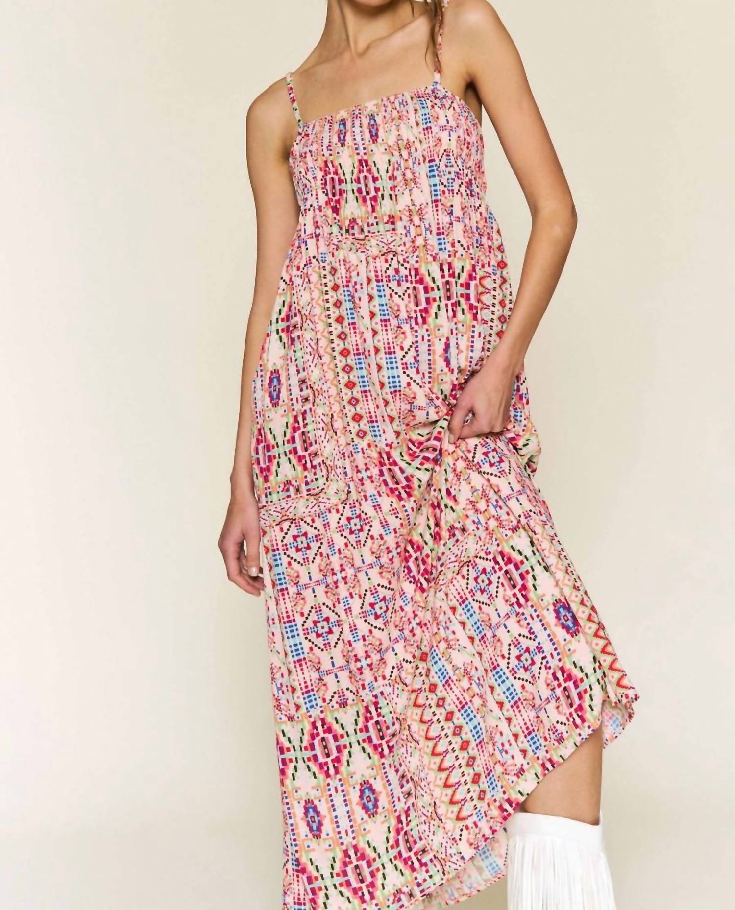 In The Beginning - Southwest Sunset Midi Dress