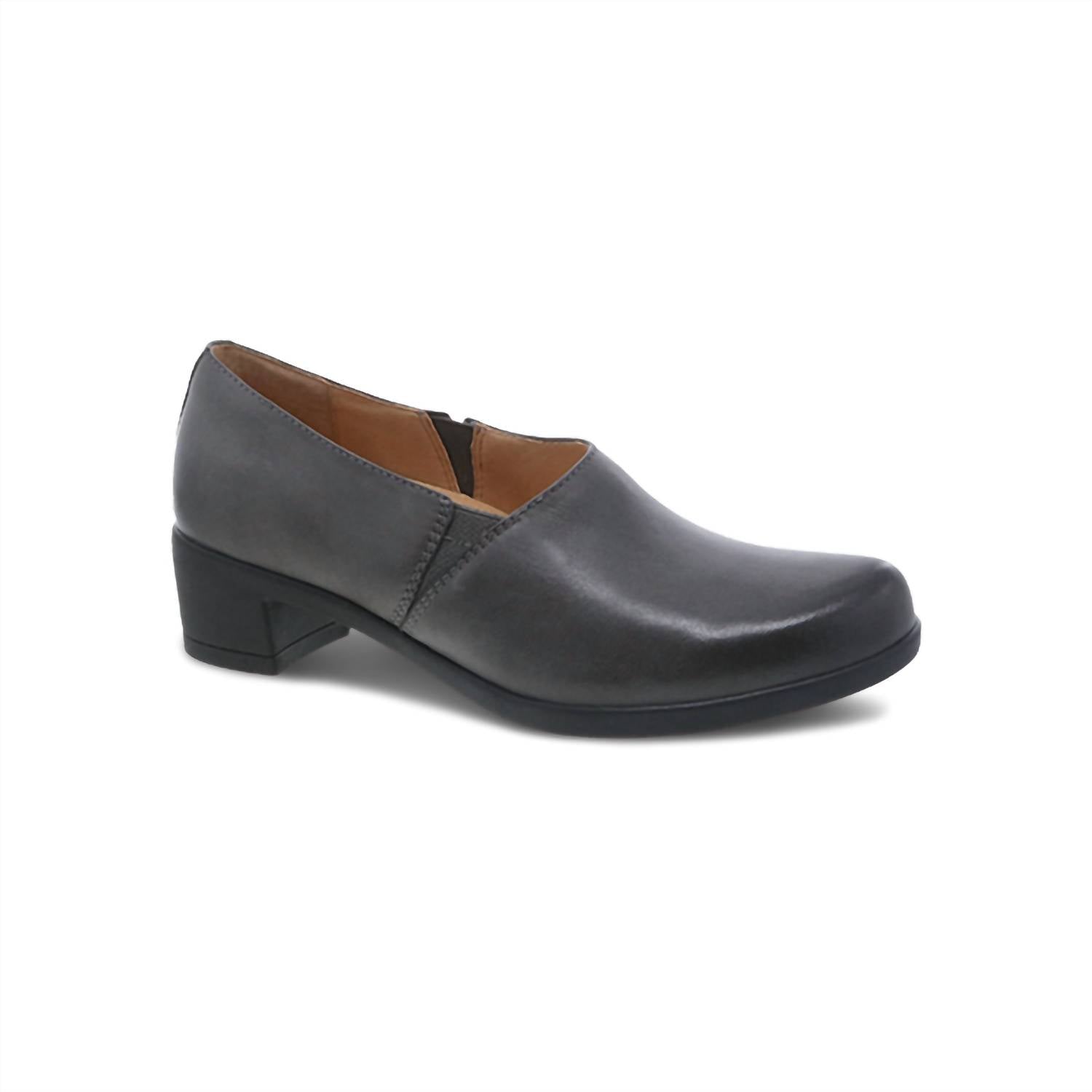 dansko Women's Camdyn Burnished Nubuck Shoe in grey - women's flats