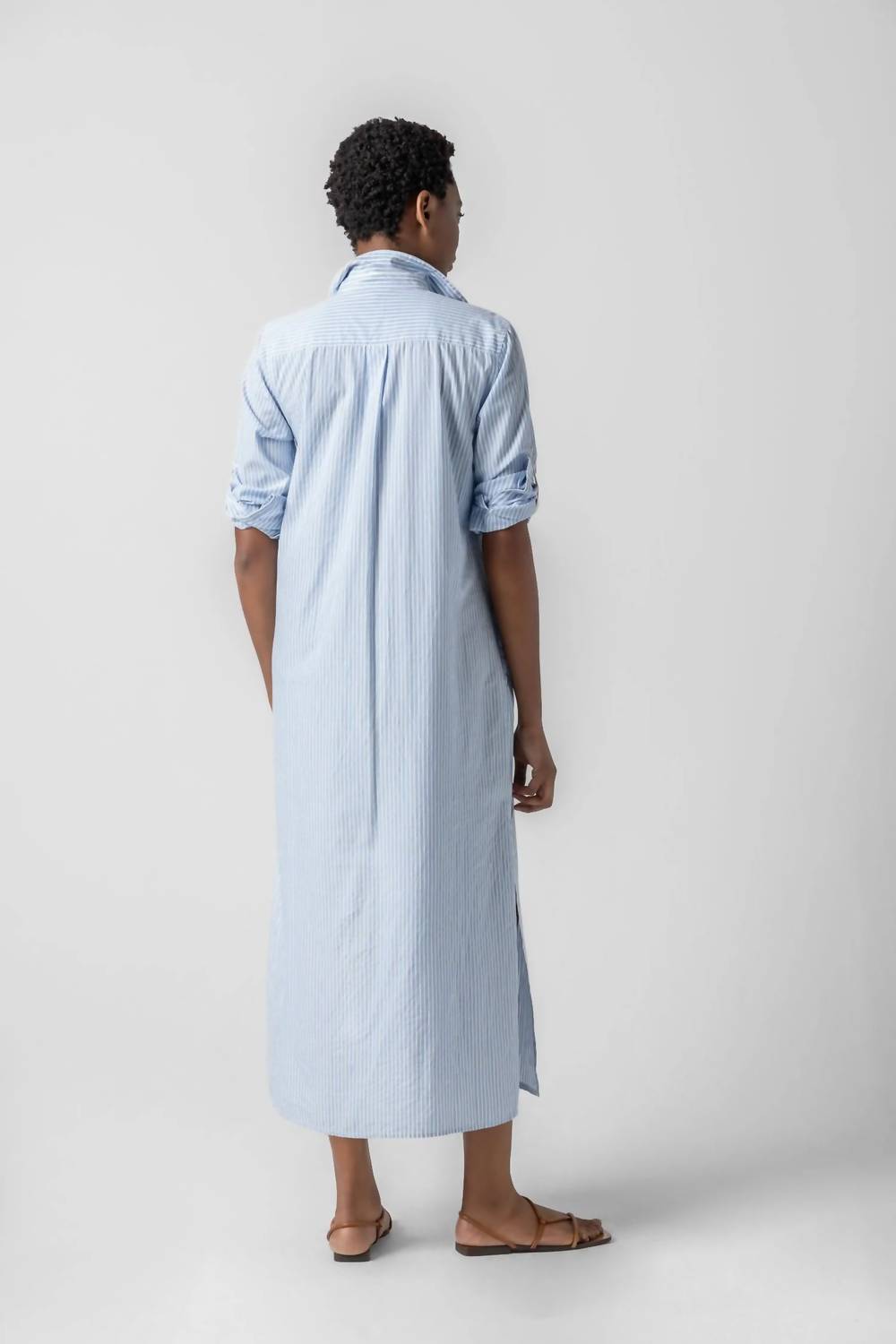 Lilla P - Striped Maxi Shirt Dress