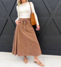 Sadie & Sage - Women's Get Like This Belted Midi Skirt