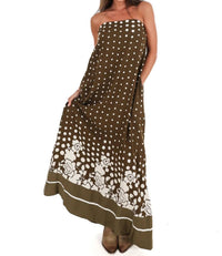 Entro - Everything in Place Strapless Polka Dot Maxi Dress