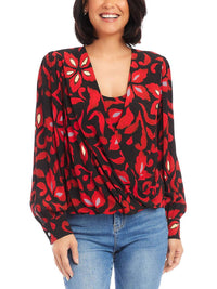 Karen Kane - Printed Crossover Top