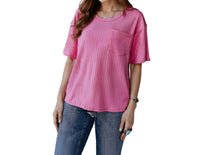 Andree By Unit - Short Sleeved Ribbed Tee (regular & Plus Size)