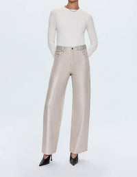 PISTOLA Tate High Rise Wide Leg Jeans in champagne luster - women's jeans - view 4