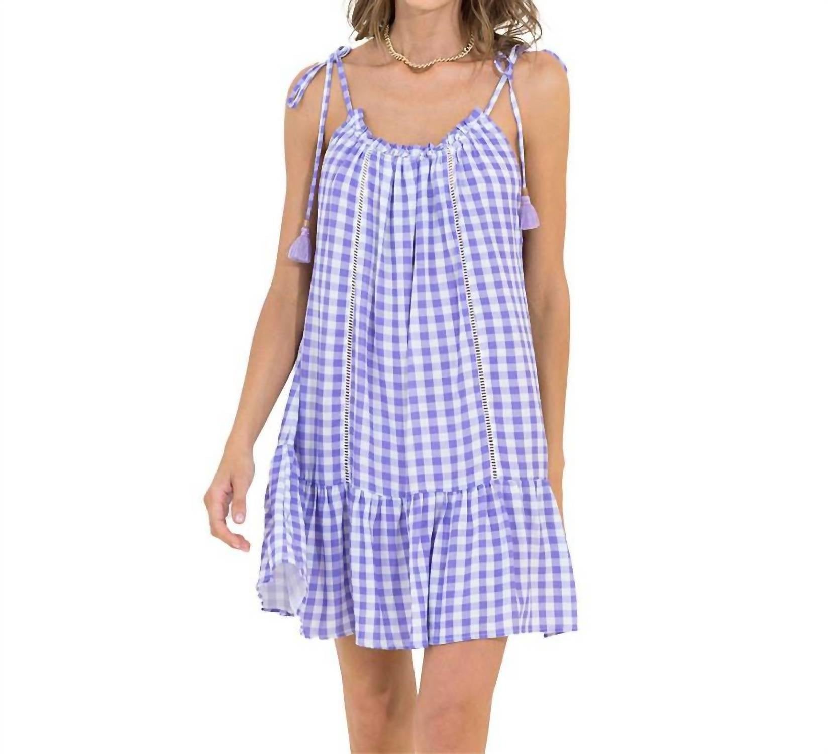 MAAJI Seersucker Magnolia Short Dress in purple - women's dress