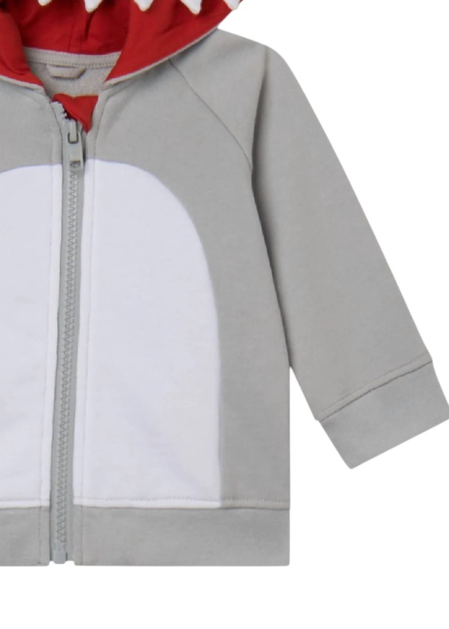 Stella Mccartney - Baby Boy Zip Up Hoodie With Shark Face Print