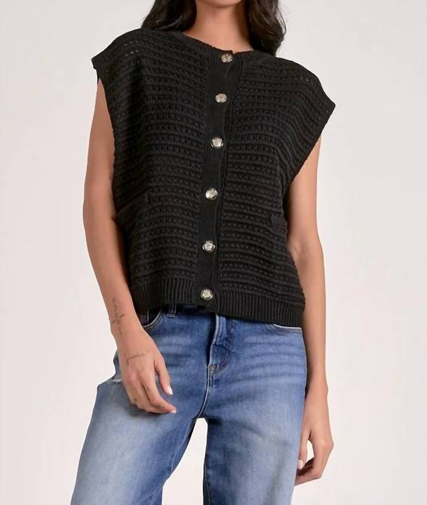 Elan - Button Sweater Vest