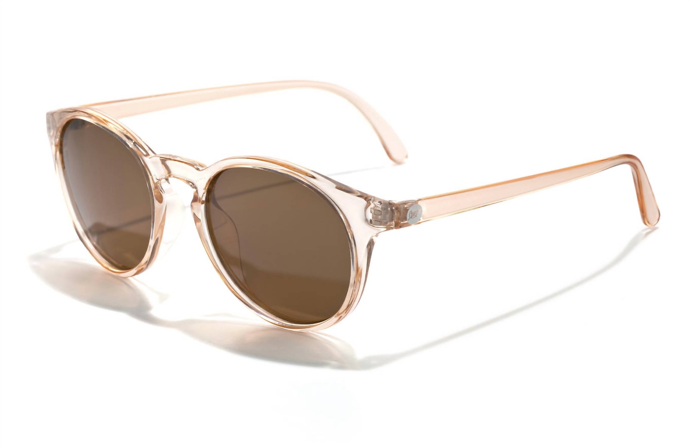 Sunski Women's Mini Dipsea Round Sunglasses in champagne brown - women's accessory