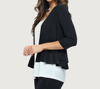Last Tango - Ruffle Bottom Crop Jacket