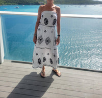 Elan - Embroidered Strapless Dress