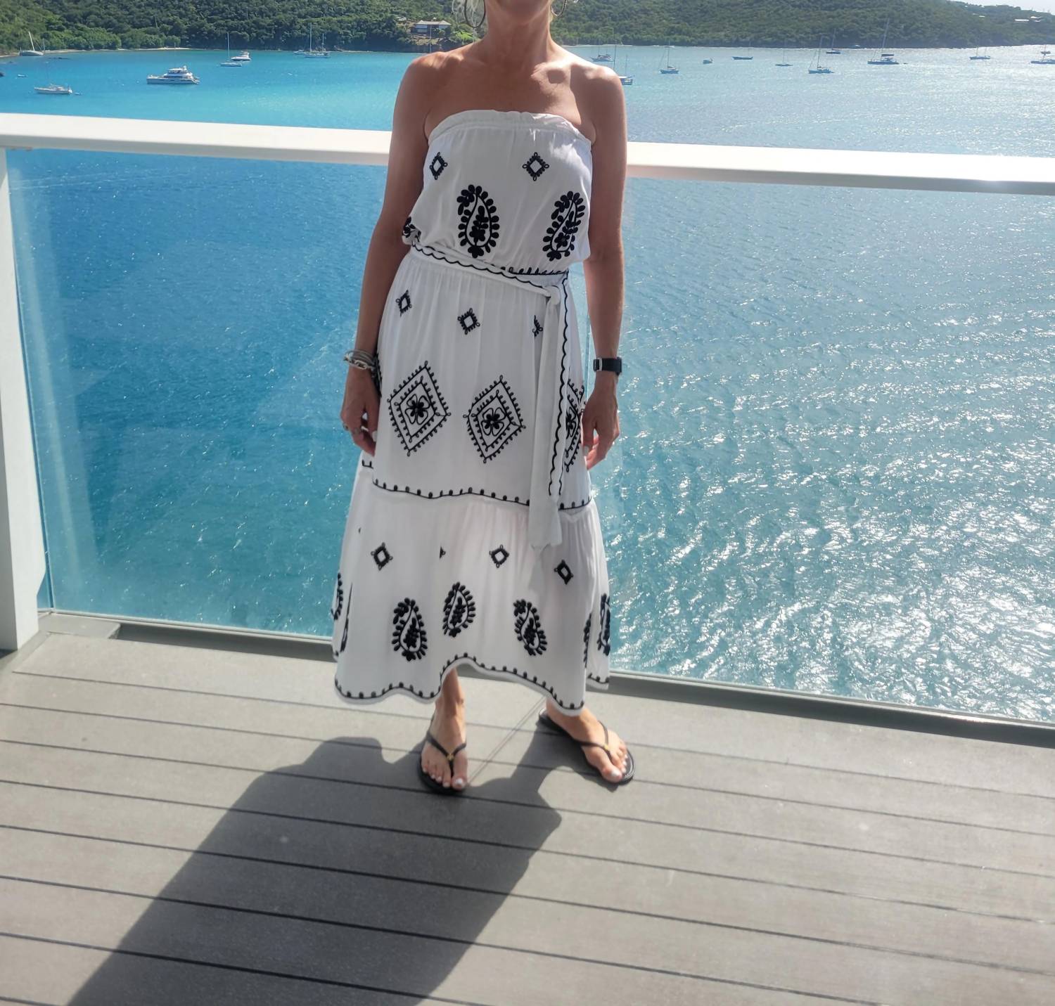 Elan - Embroidered Strapless Dress