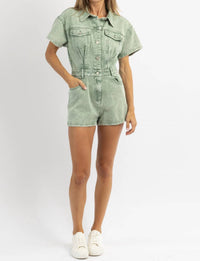 Le Lis - Denim Button Romper