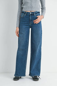 JBD. High Rise Palazzo Wide Leg Jeans in dark wash - women's jeans - view 4