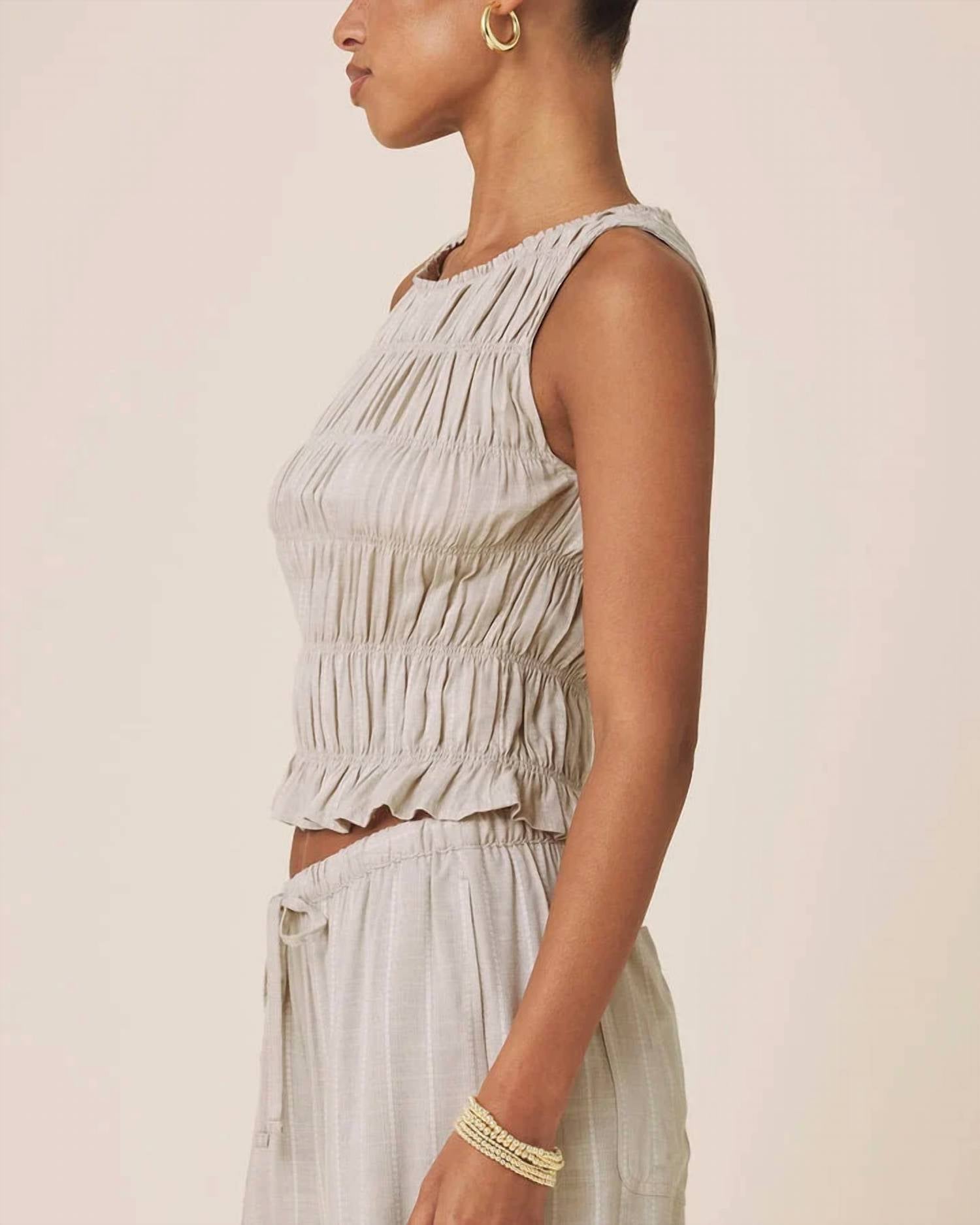 Splendid - Bianca Sleeveless Smocked Tank