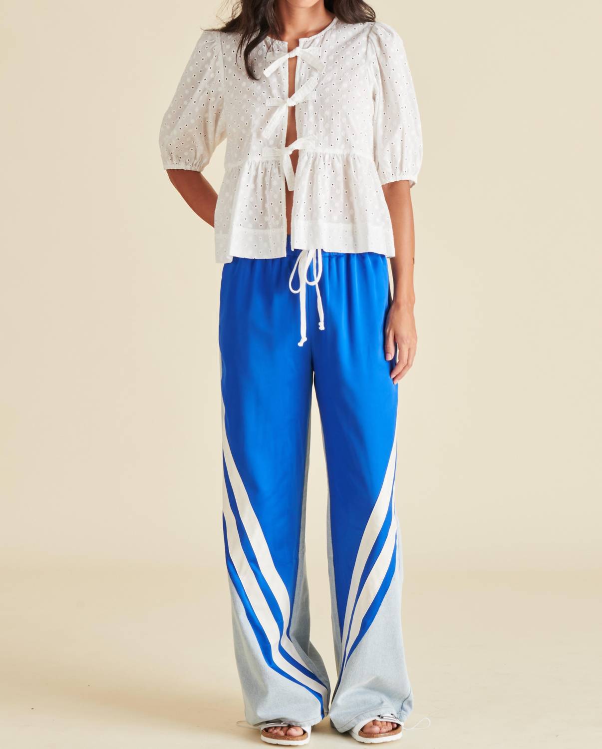 STEVE MADDEN Paula Tie Top in white - women's blouse - view 5