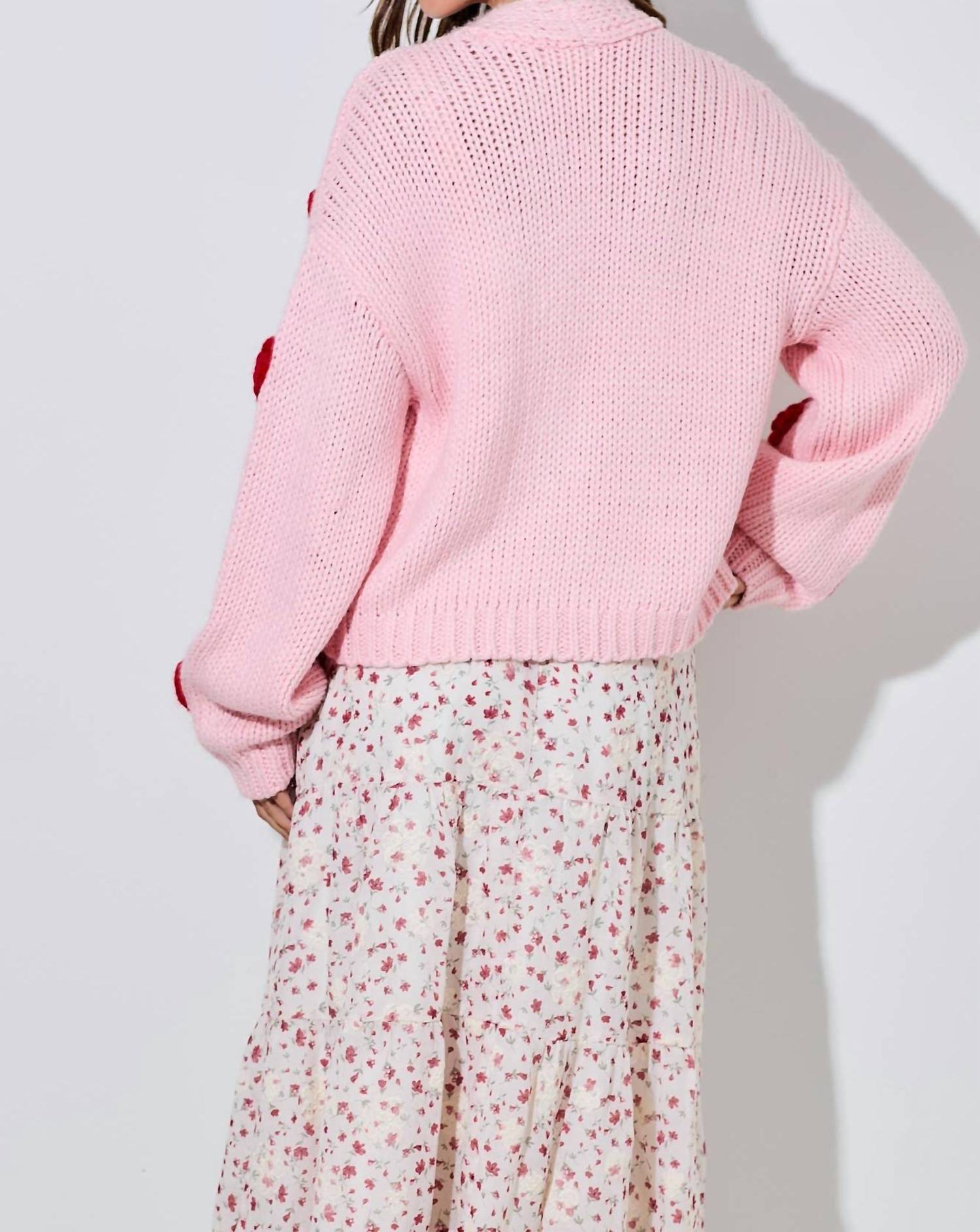 Baevely By Wellmade - Lover Cropped Cardigan