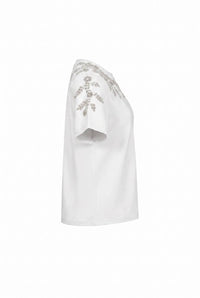 Rivir - Women's Short Sleeve T-shirt With Beaded Applique