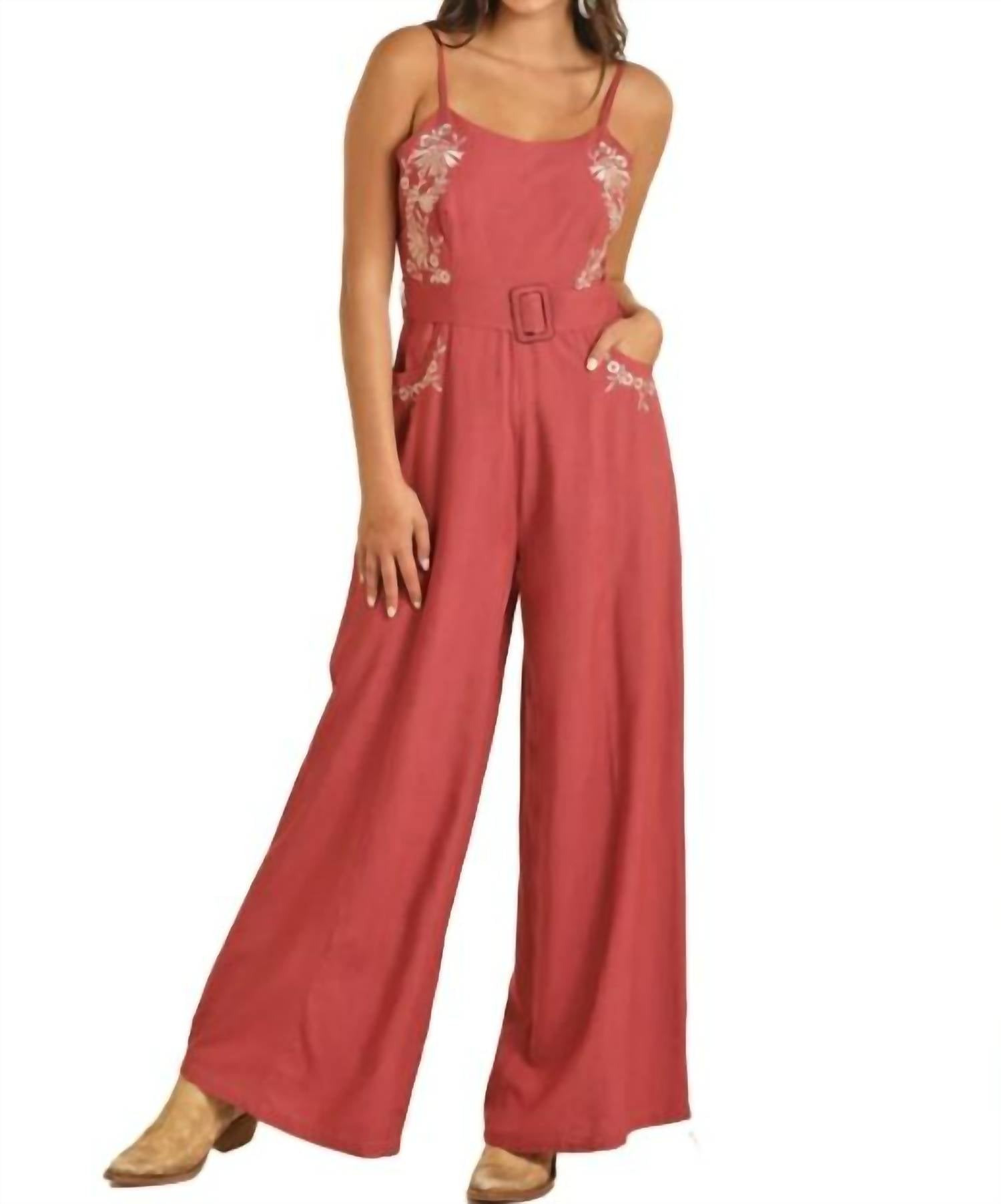 Rock & Roll Denim - Embroidered Jumpsuit