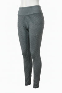 BBrazil Clothing Basket Weave Jacquard Long Leggings in heather grey - women's pants - detail view