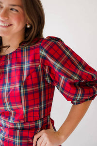 Tcec - Puff Sleeve Cascading Mini Dress