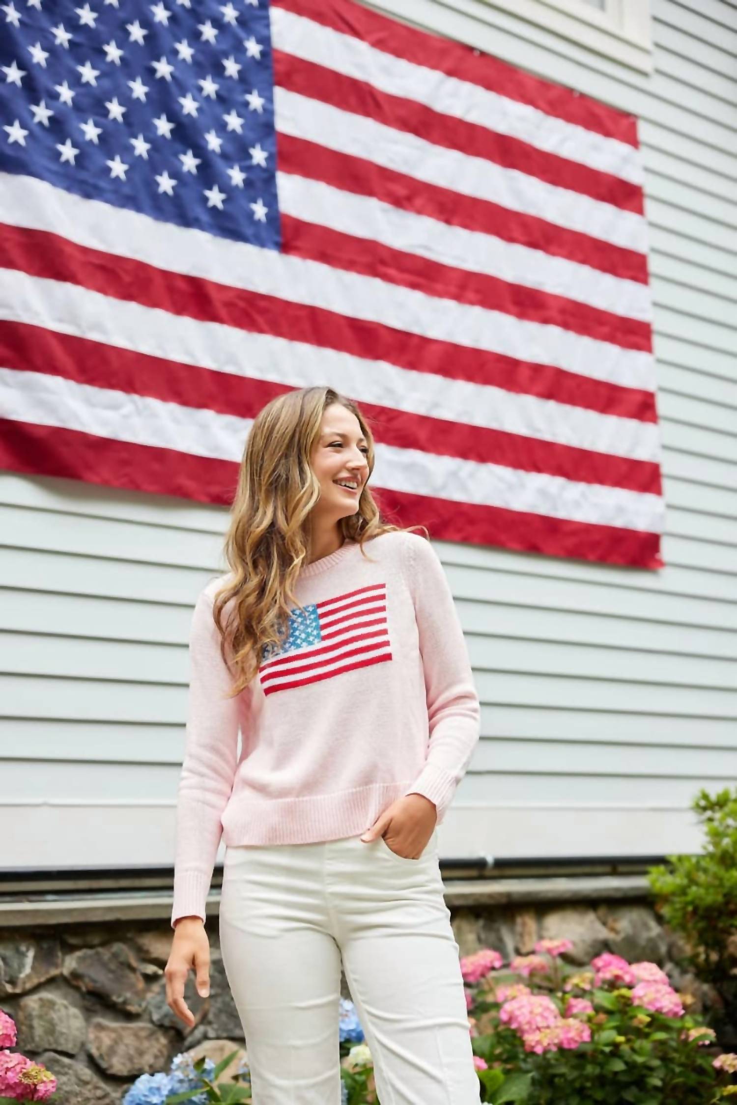 Sail To Sable - Cropped Flag Sweater