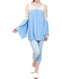 Kori - Lace Keyhole Sleeve Top