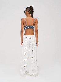 Lil Lemons By For Love And Lemons - Daisy Eyelet Baggy Jeans