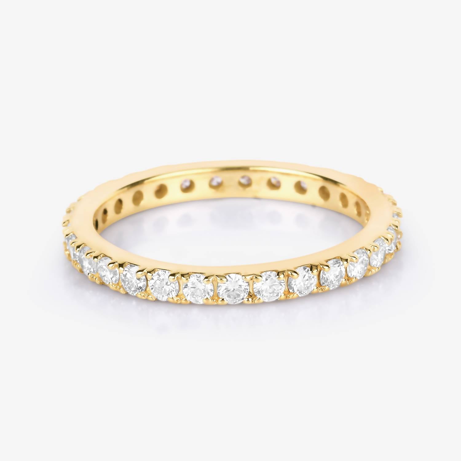 Diana M Jewels Women's Round Lab-Grown Diamond Fashion Ring (105.00 Ct) - Grand in 14k yellow gold - women's jewelry