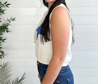 Doe And Rae - Patchwork Stars Sleeveless Top