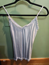 Made In Italy - Women's Silk Cami With Fringe