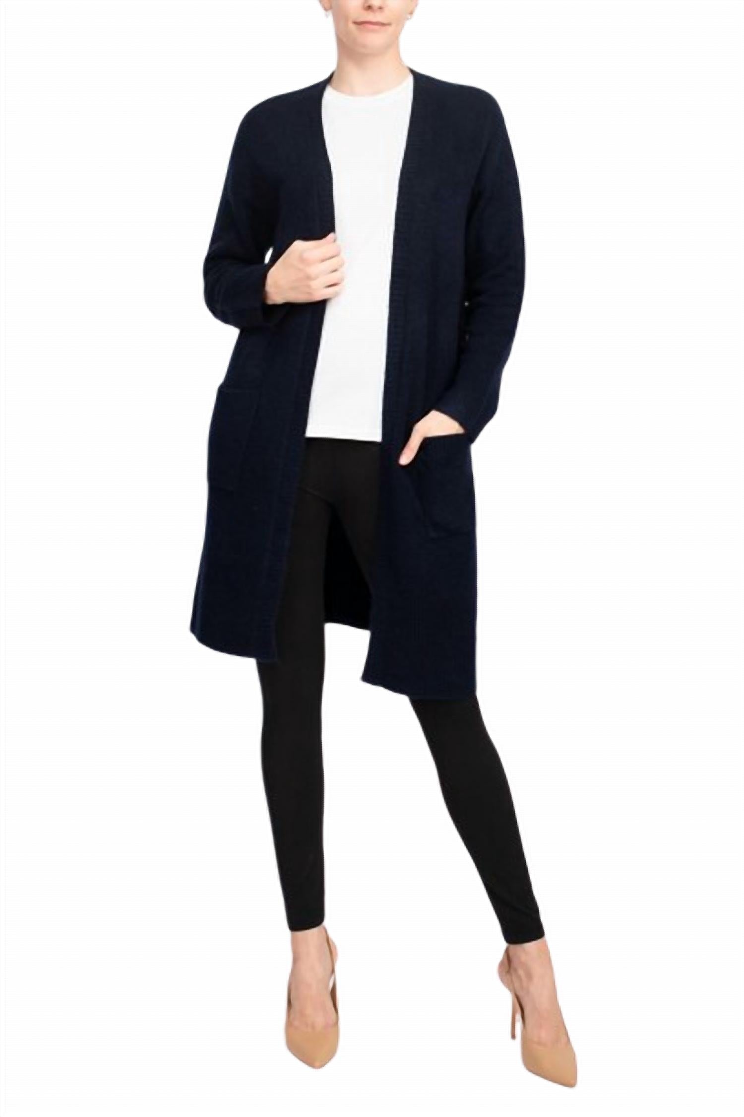 Velvet Heart - Open Front Cardigan With Pockets