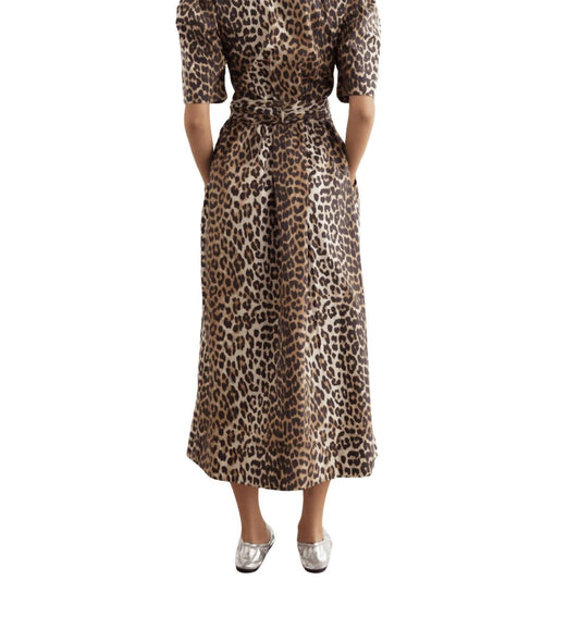 Ganni - Cotton Tie Strap Midi Dress