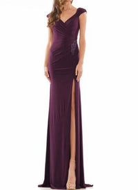 Colors Dress - Cap Sleeve Jersey Gown