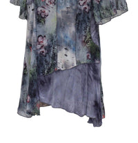 Lv Collection - Floral Asymmetrical Hem Top