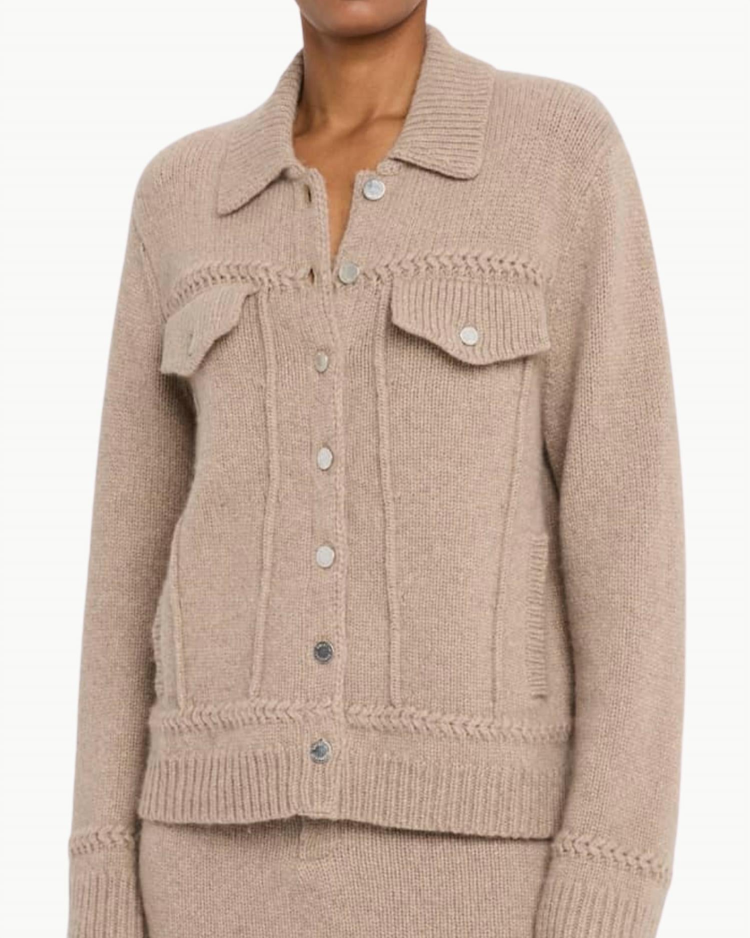 Guest In Residence Jean Jacket in residence jean jacket in taupe - women's jacket