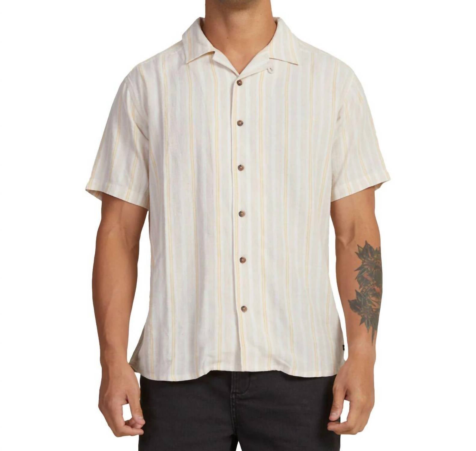 Rvca - Beat Stripe Short Sleeve Shirt