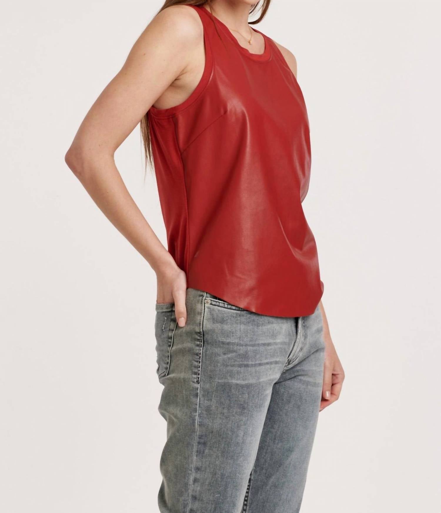 Another Love - CARMELA FAUX LEATHER TANK
