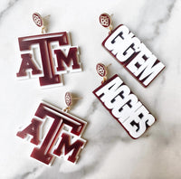Texas A&M Logo Earrings