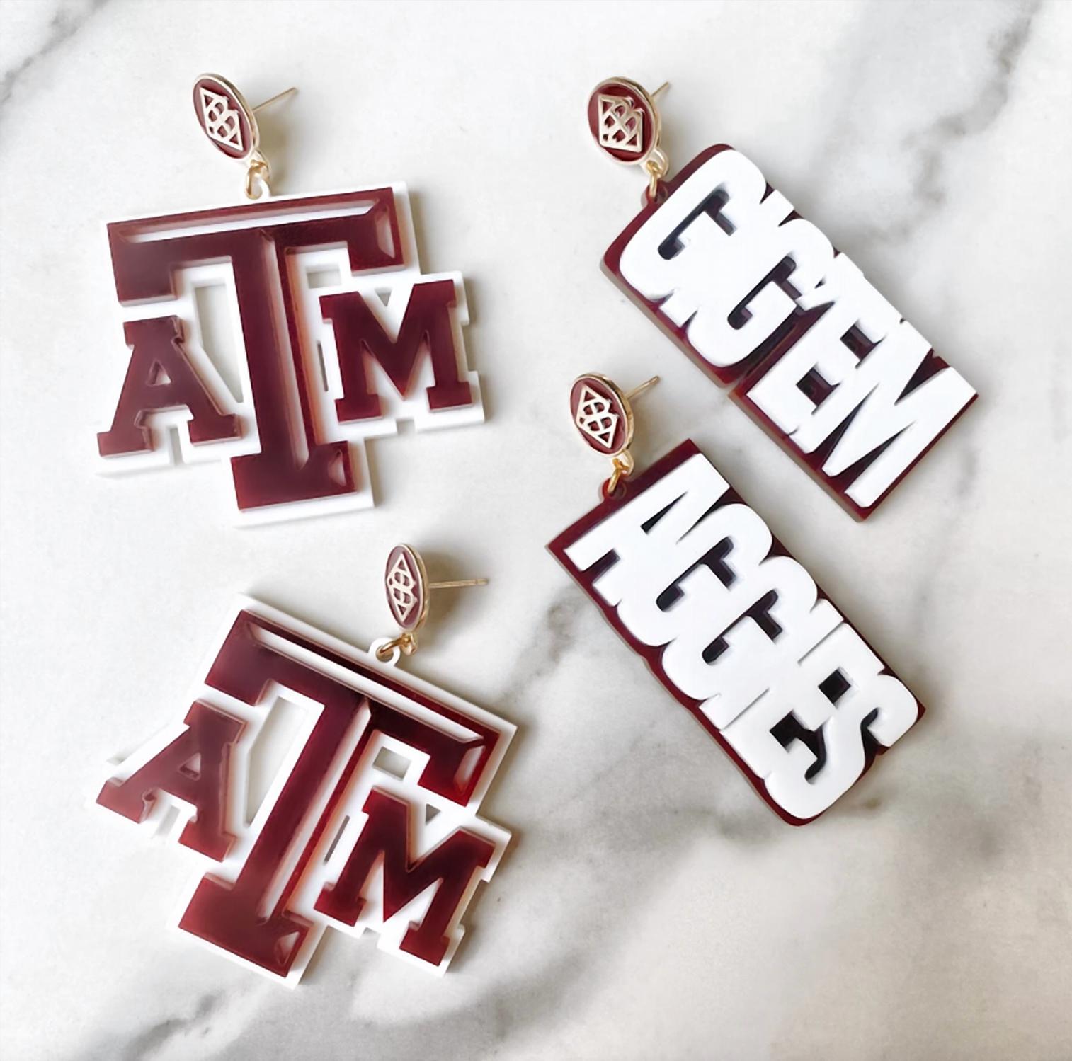 Texas A&M Logo Earrings