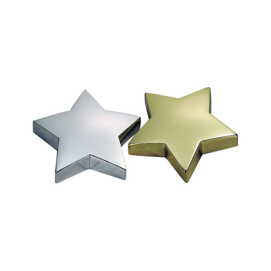 Creative Gifts International - Star Shaped Paperweight in Brass Plate