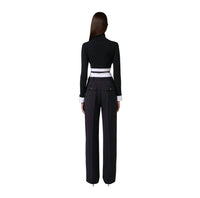 Elisabetta Franchi - Knit And Cotton Poplin Top