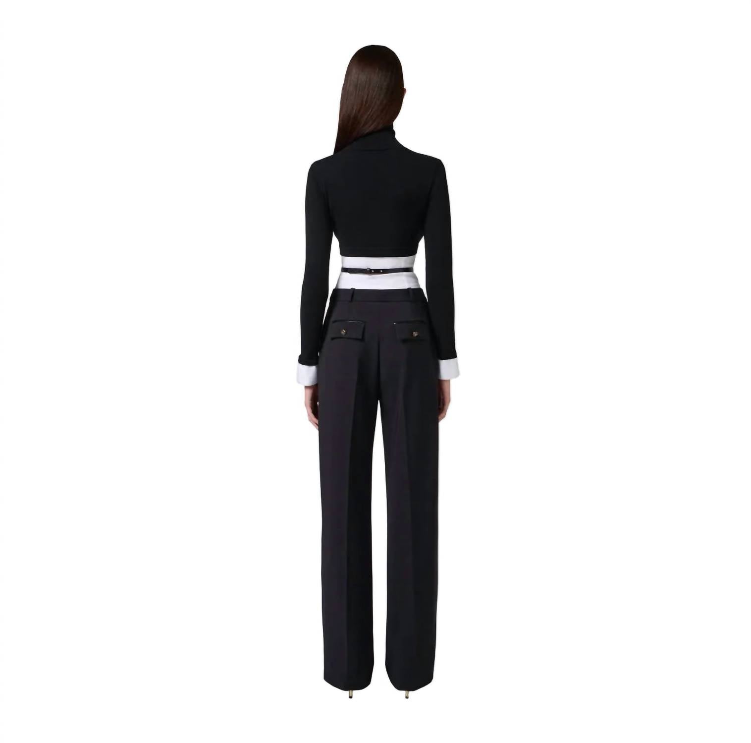 Elisabetta Franchi - Knit And Cotton Poplin Top
