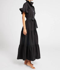 MILLE Victoria Tiered Dress in black - women's dress - alternate view