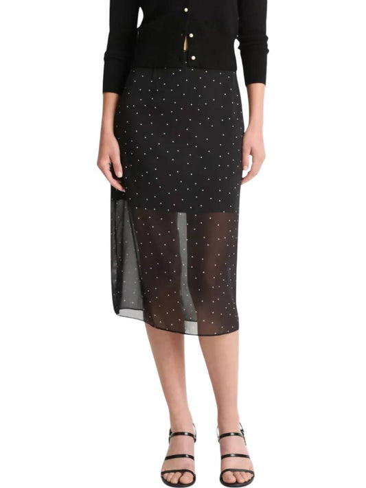 Vince - SHEER DOT STRAIGHT SKIRT